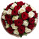 bouquet of red and white roses. Baku