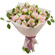 bouquet of lisianthuses carnations and alstroemerias. Baku