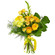 Yellow bouquet of roses and chrysanthemum. Baku