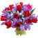 bouquet of tulips and irises. Baku